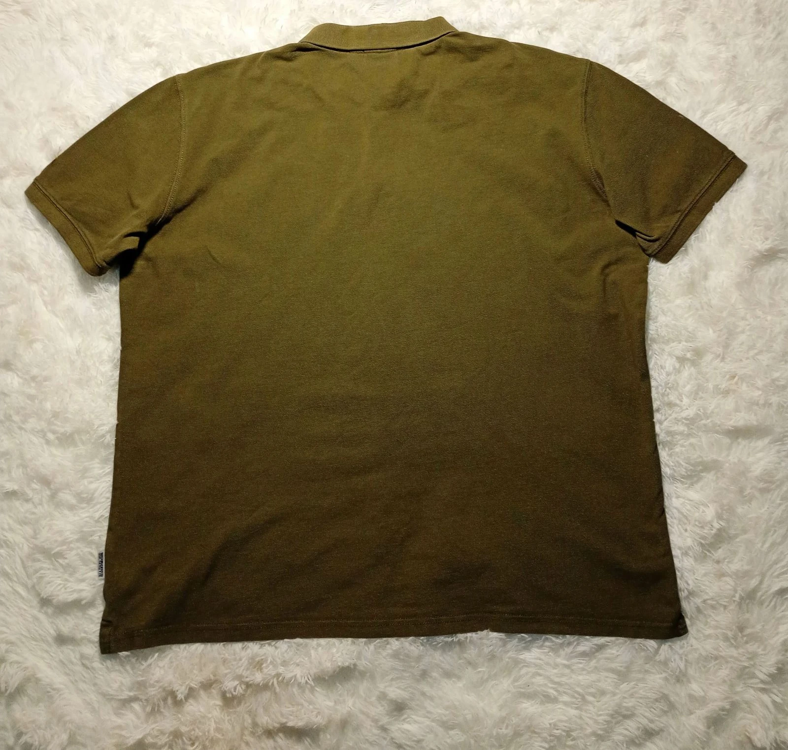 Vintage Napapijri Polo Shirt Olive Green XL – photo 6